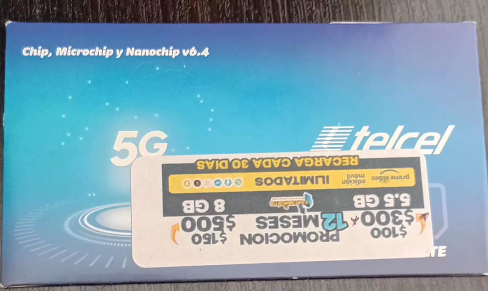 CHIP TELCEL CON SALDO PROMOCION 