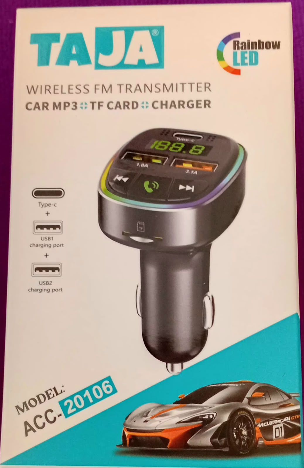 TRANSMISOR BLUETOOTH P/AUTO TAJA