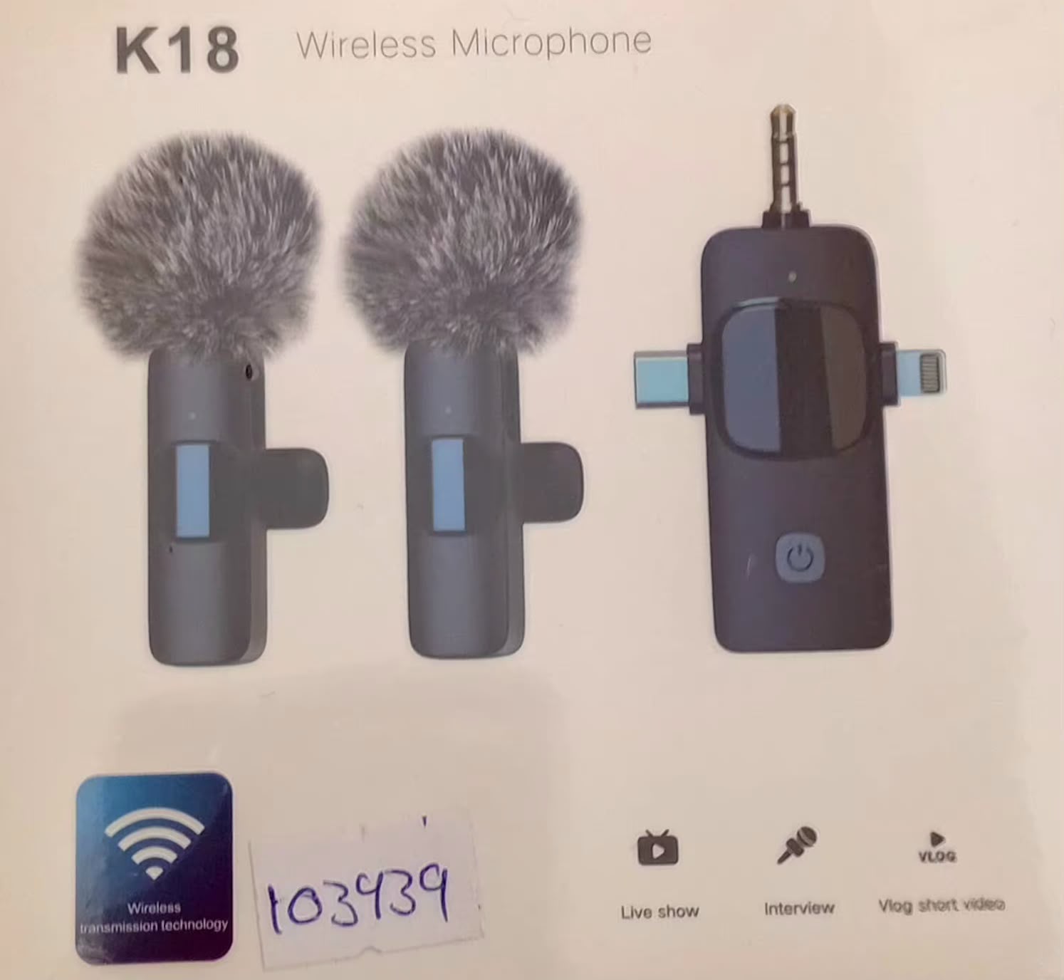 DUO DE MICROFONOS INALAMBRICOS K18-2 CON CANCELACION DE RUIDO