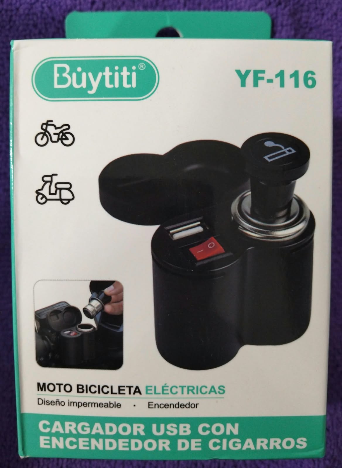CARGADOR USB CON ENCENDEDOR DE CIGARROS BUYTITI 